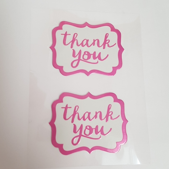 2/15$ 25 pcs Removable Thank You Stickers Pink 1.5"x1.5" in. - Picture 6 of 6